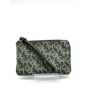 Coach Corner Zip Wristlet With Coach Monogram Print NWT